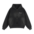 Legacy Panjab Sunfade Two-way Zipper Boxy Fleece Hoodie