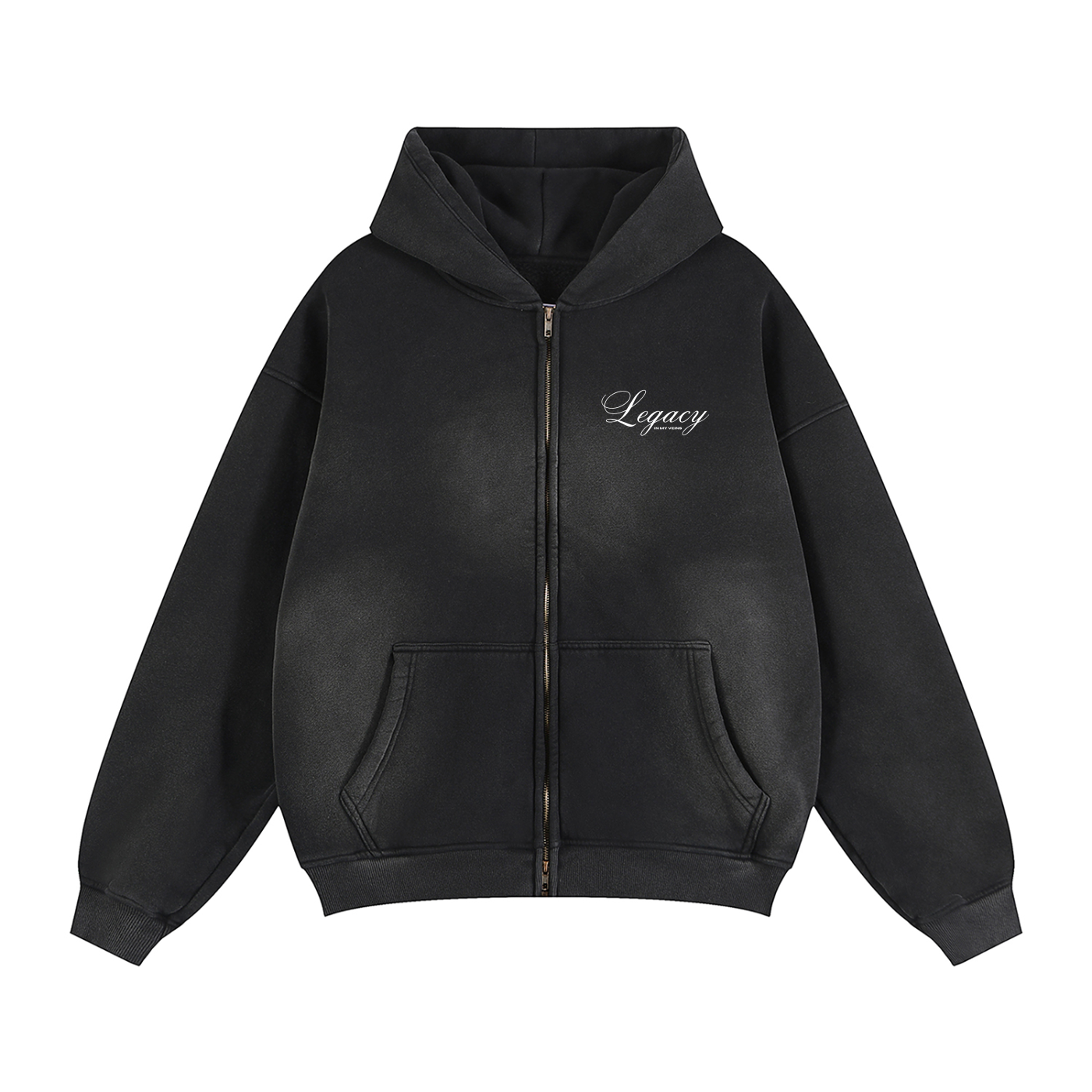 Legacy Panjab Sunfade Two-way Zipper Boxy Fleece Hoodie