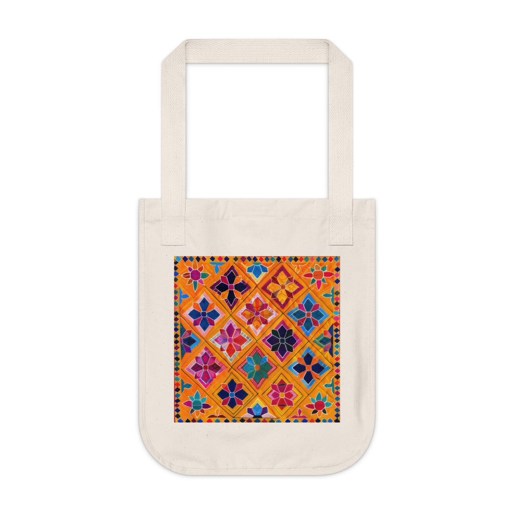 Phulkari Mini Canvas Tote Bag