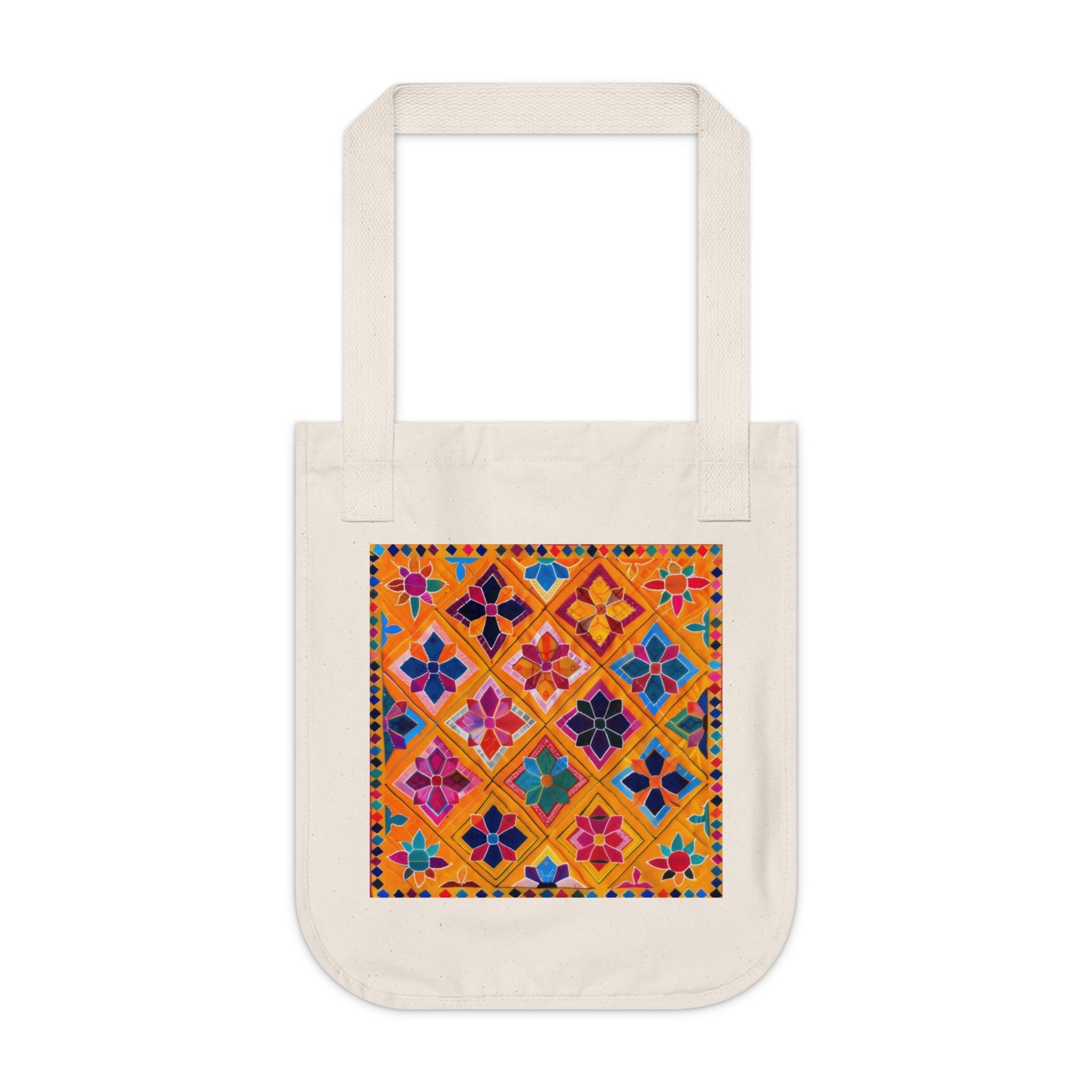Phulkari Mini Canvas Tote Bag