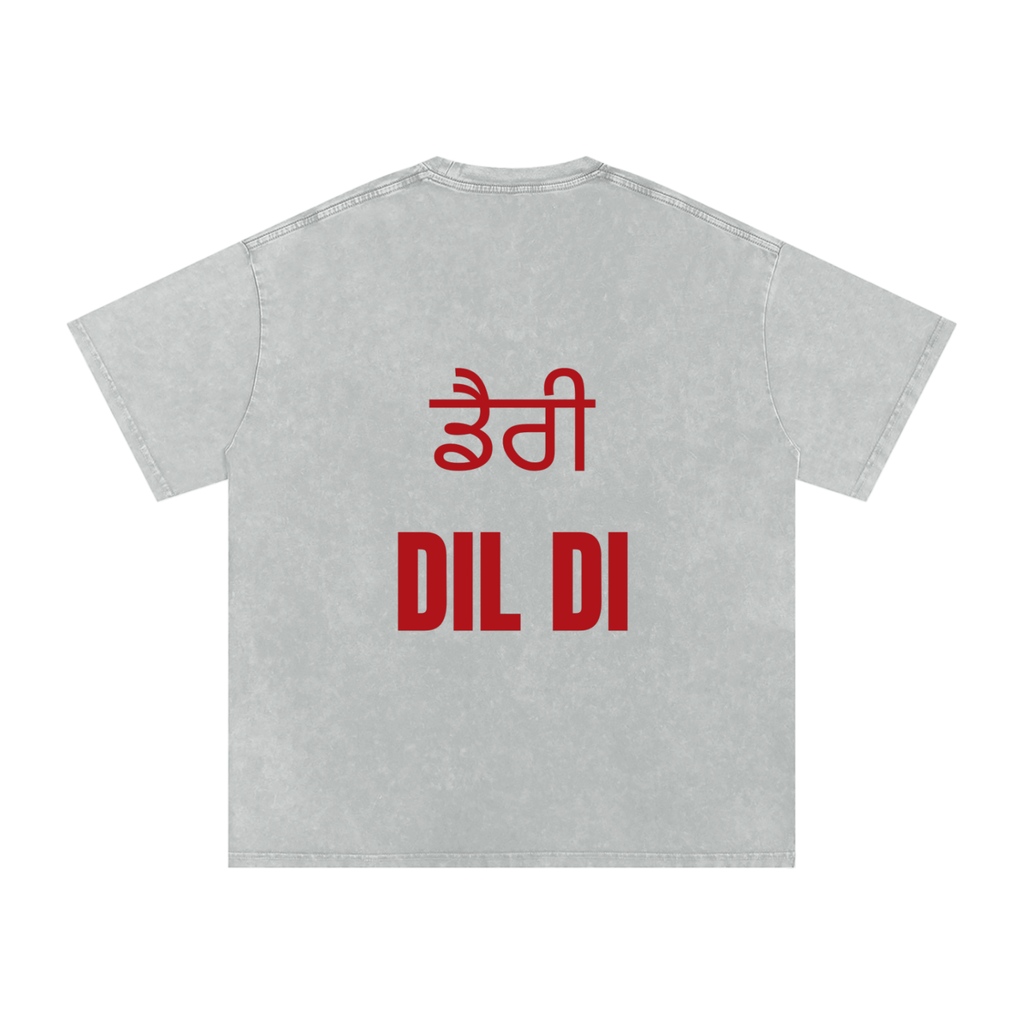 Snow Washed Oversized Cotton T-Shirt