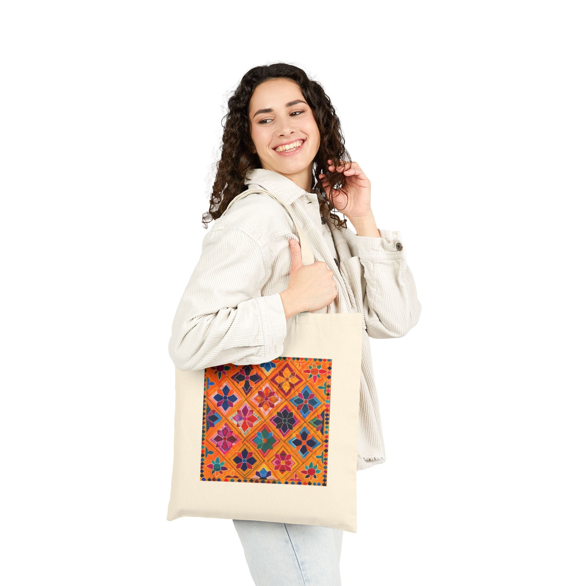 Phulkari Canvas Tote Bag