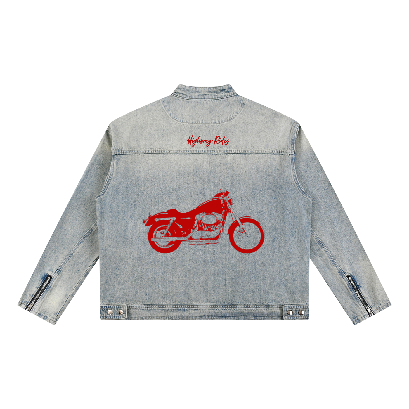 Highway Rides Zip Denim Jacket