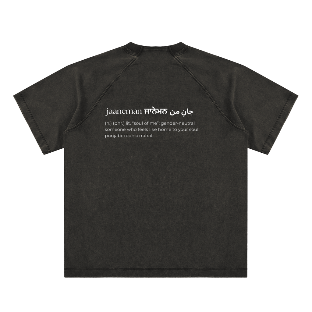 Jaaneman Vintage Washed Raglan Cotton T-Shirt
