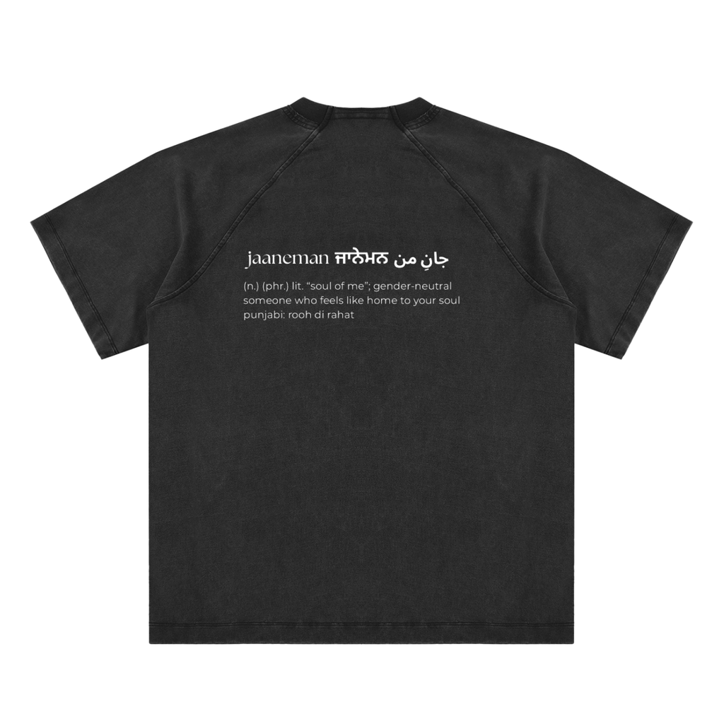 Jaaneman Vintage Washed Raglan Cotton T-Shirt