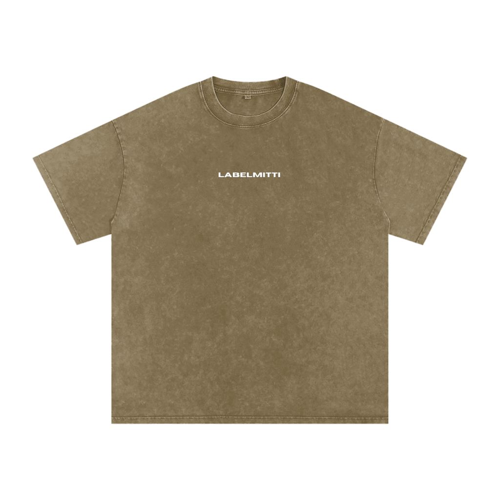 Label Mitti Snow Washed Oversized Cotton T-Shirt