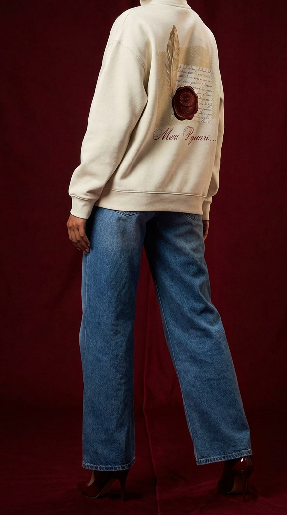 Paigaam Quarter-Zip Drop Shoulder Sweatshirt