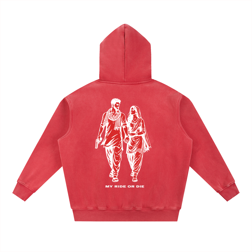 Jaat Ki Pasand Snow Wash Fleece Oversize Hoodie