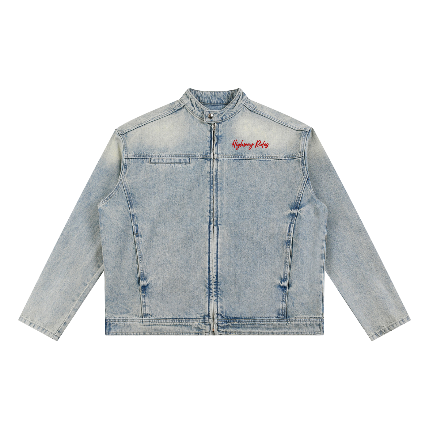 Highway Rides Zip Denim Jacket