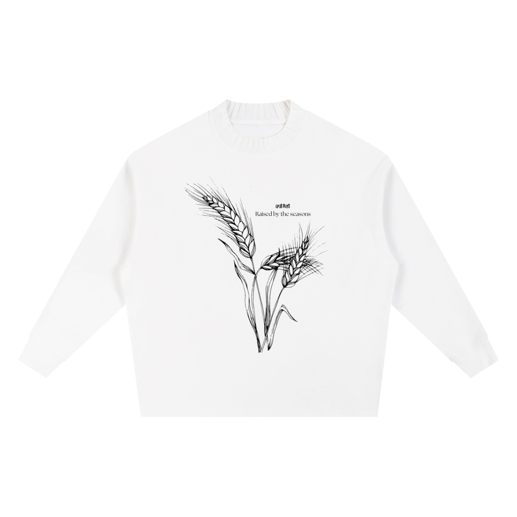 Haadi Sauni Knitted Round Neck Oversize Sweatshirt