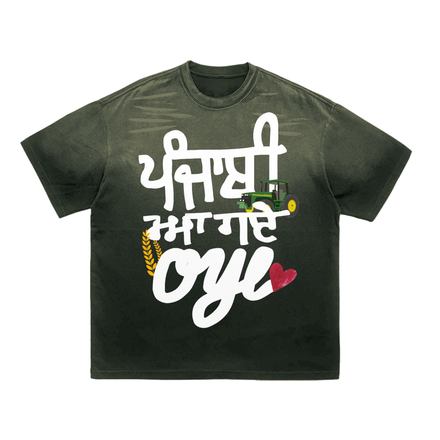Oye Striped Gradient Washed T-Shirt