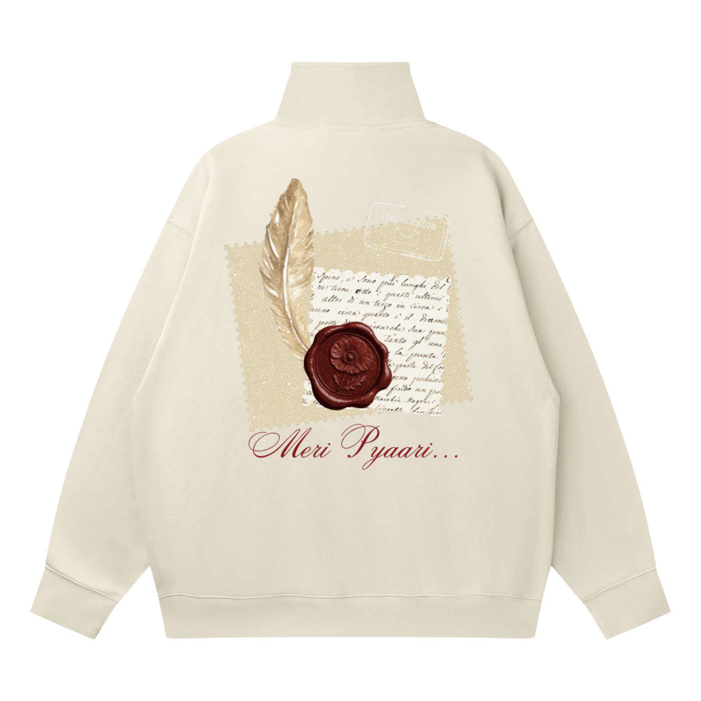 Paigaam Quarter-Zip Drop Shoulder Sweatshirt