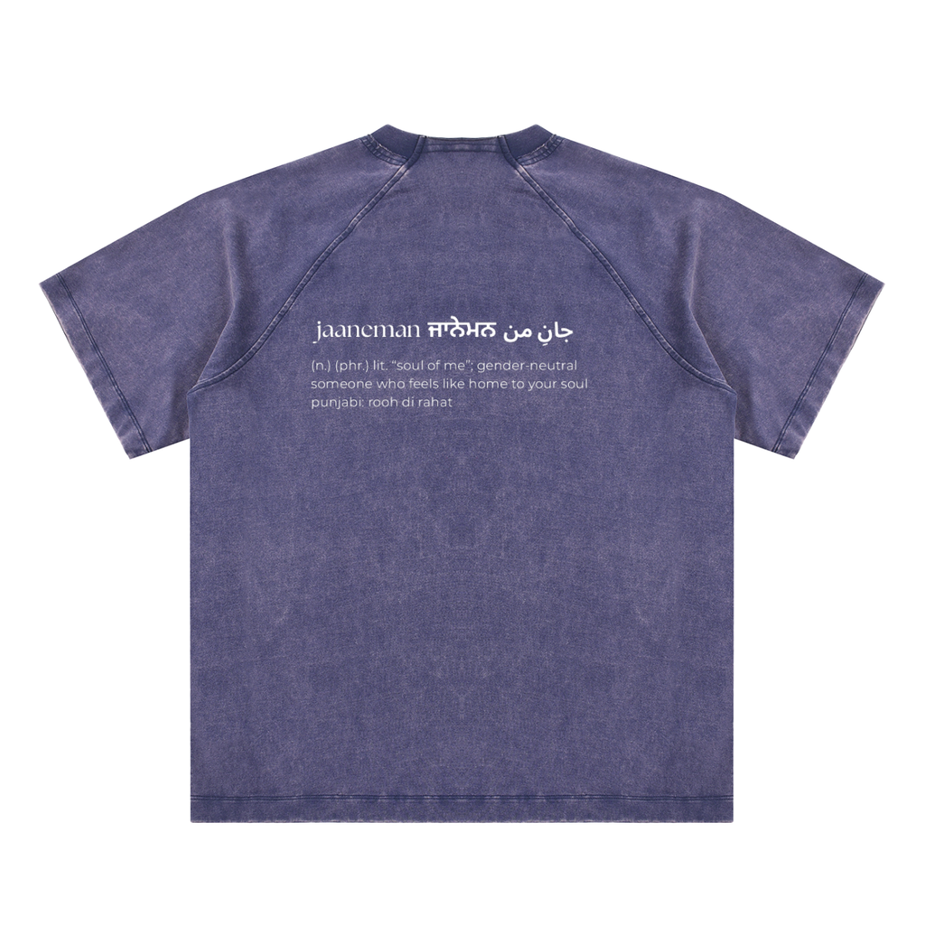Jaaneman Vintage Washed Raglan Cotton T-Shirt