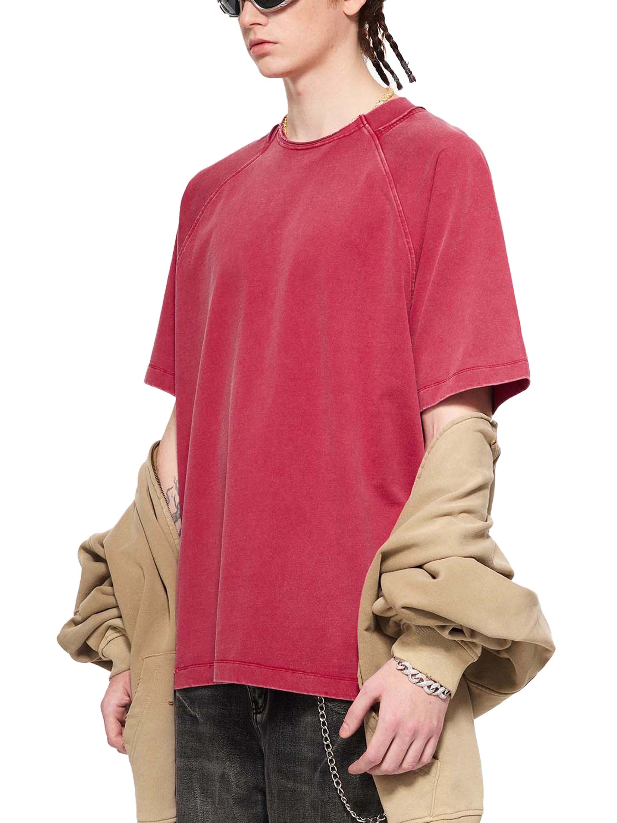 Jaaneman Vintage Washed Raglan Cotton T-Shirt