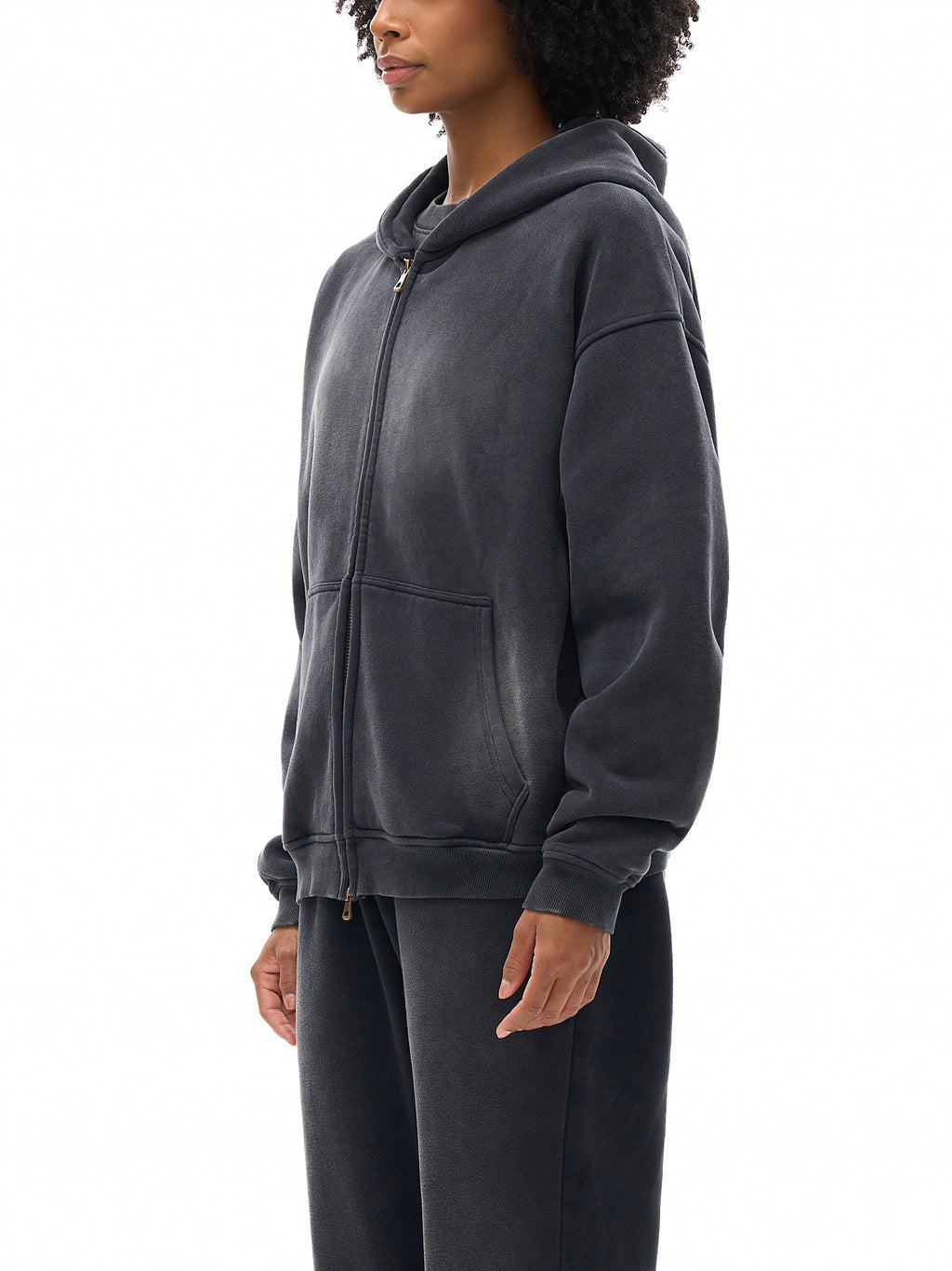 Legacy Panjab Sunfade Two-way Zipper Boxy Fleece Hoodie
